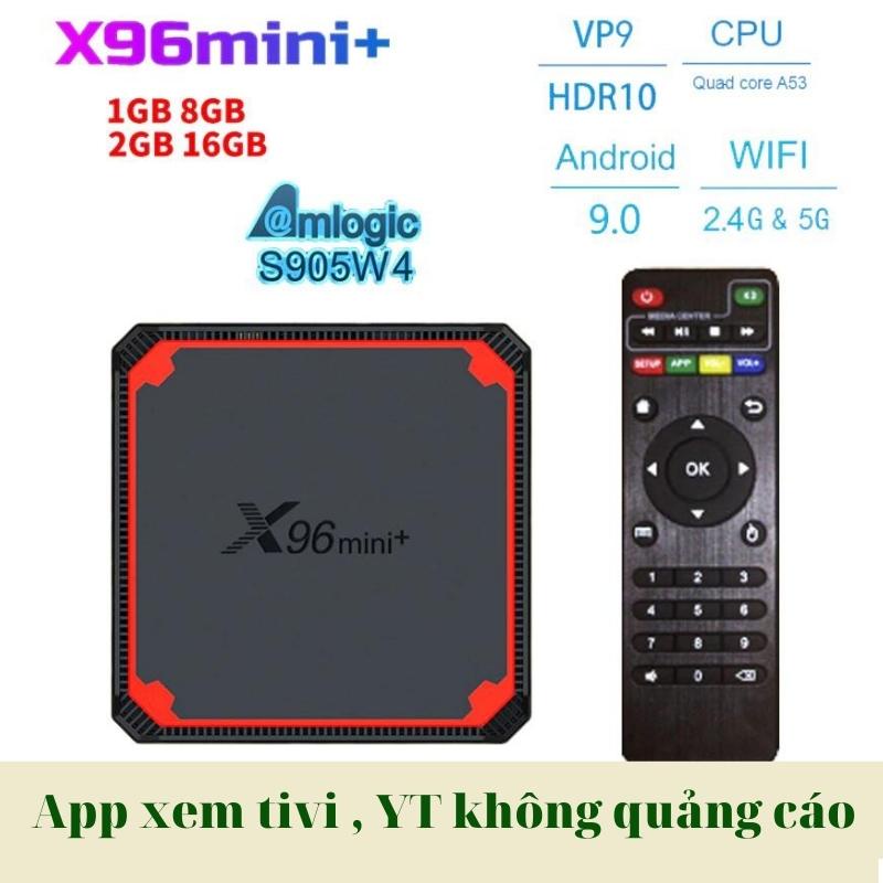 Android TV Box X96 mini+ (Mini Plus) - Amlogic S905W4, Android 9, Wifi 2.4Ghz & 5Ghz, 2GB-16GB