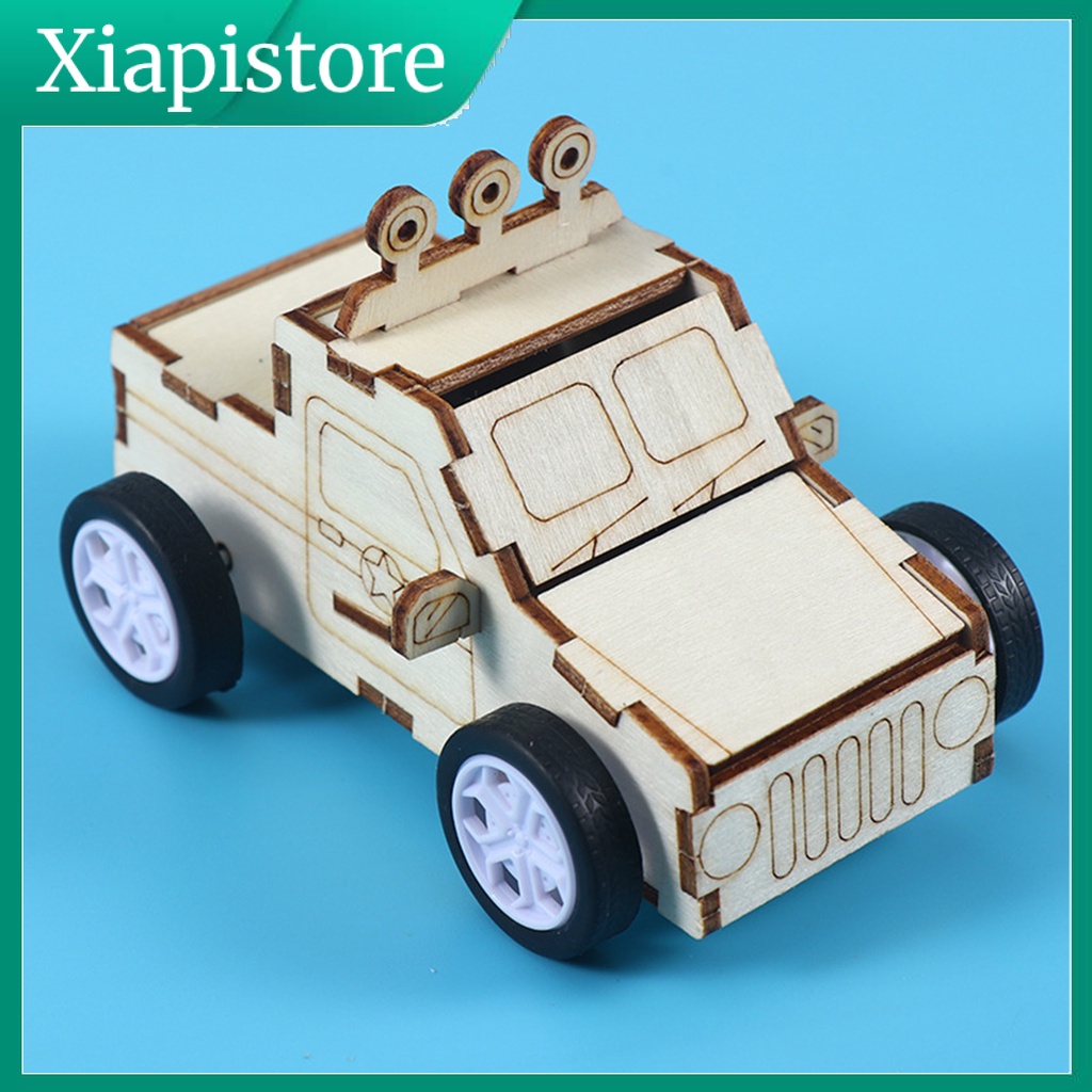 [Xiapistore]  Eco-friendly DIY Car Kit Science Experiment Car Toy Inertia Driving for Children