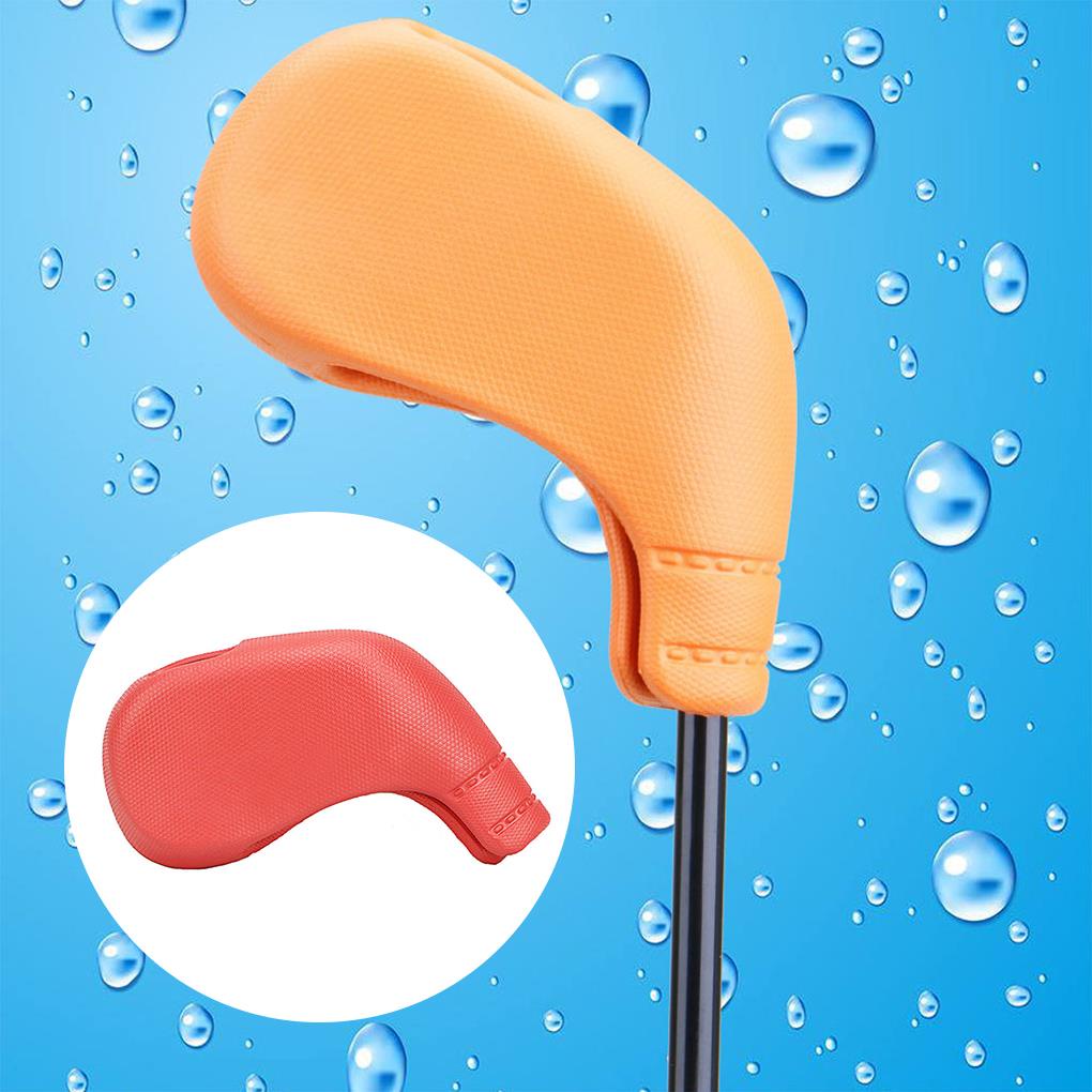 [double]Golf Club Cover TPE Putter Iron Driver Headcovers Portable Replaceable Protector Guard Sleeve Accessories for