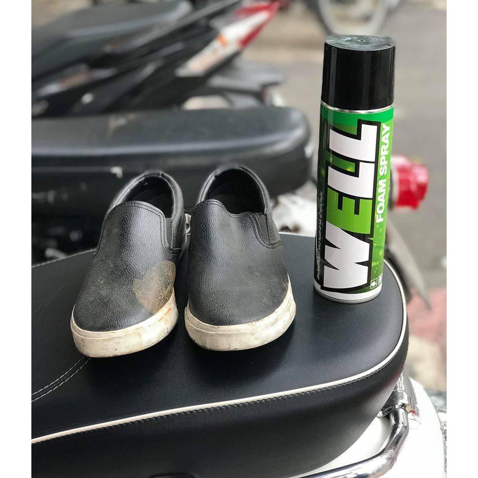 Chai xịt bọt tuyết vệ sinh nón bảo hiểm, yên, rửa xe khô nhanh chóng LUBE71 Well Foam Spray 600ml chamsocxestore