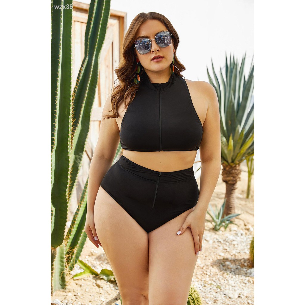 Bộ Đồ Bơi 2 Mảnh Màu Đen Cho Nữ Size 2xl-5xl | BigBuy360 - bigbuy360.vn