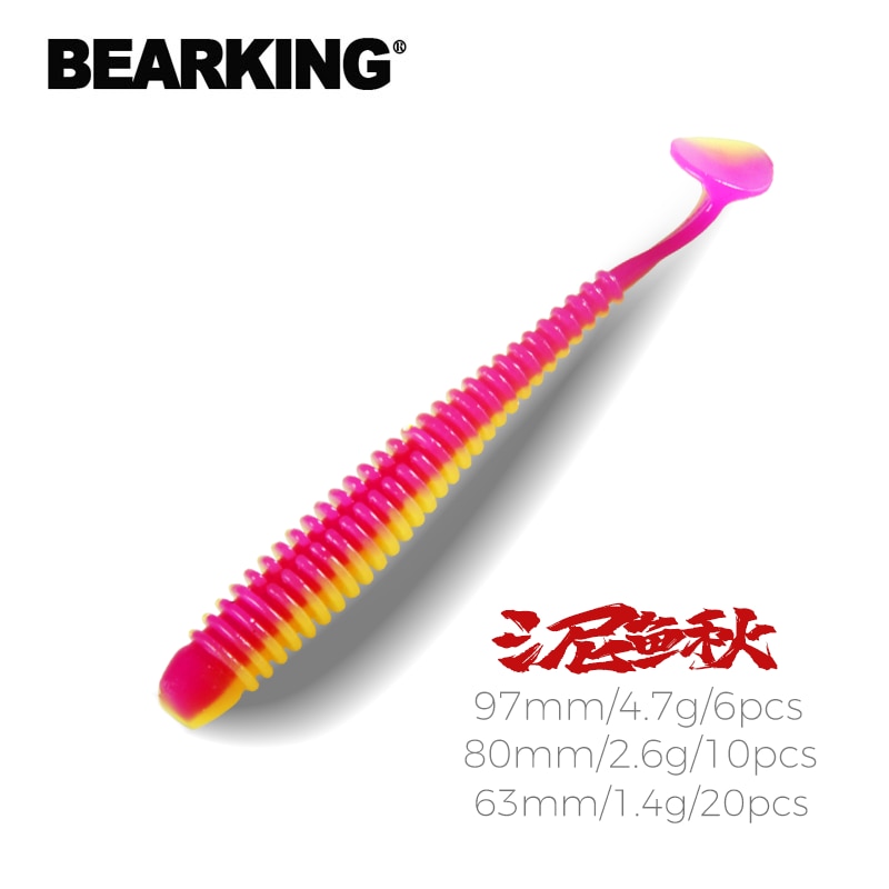 Mồi Giả Câu Cá Bằng Silicone Mềm 63mm 80mm 97mm