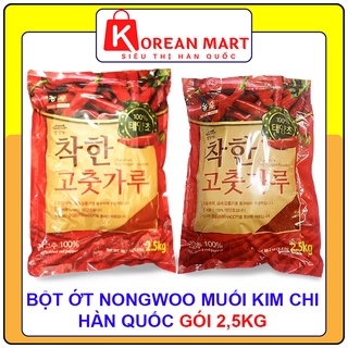 Bột ớt Muối kim chi Hàn quốc Chackhan Nongwoo gói 2,5kg