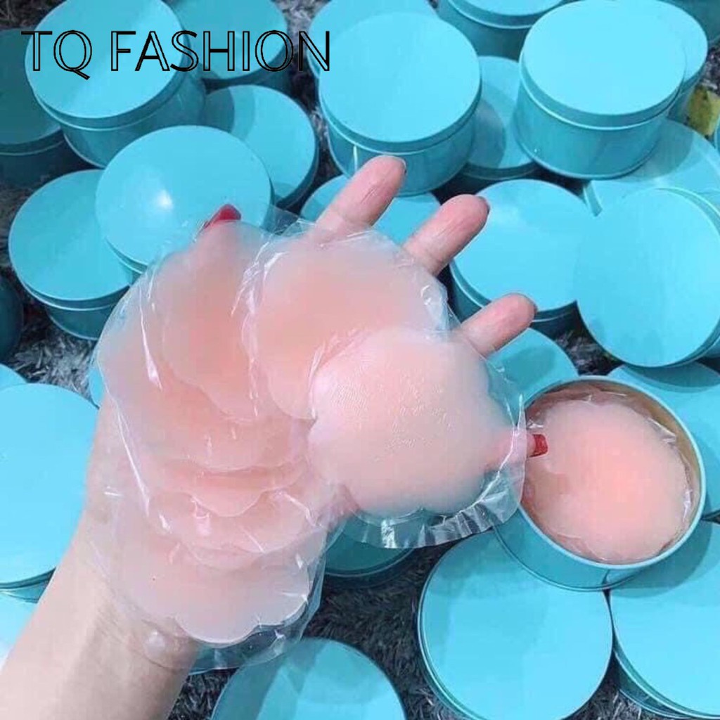 Miếng Dán Ngực Hộp 5 Cặp Fashion FREESHIP Miếng Dán Ti Sillicon dùng nhiều lần dính cực chắc 999 alohashop91