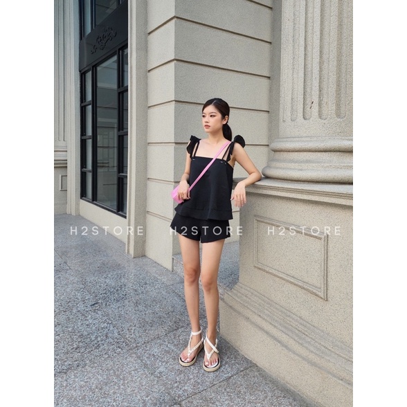 SÉT ÁO 2 DÂY BÈO + QUẦN SHORT - QA01833
