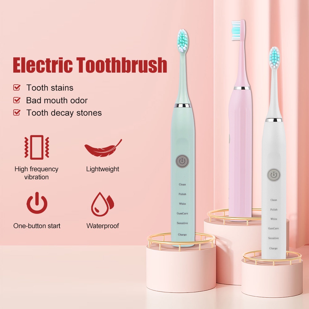 Bàn Chải Đánh Răng Điện Sonic Chống Thấm Nước Cho Người Lớn Và Trẻ Em