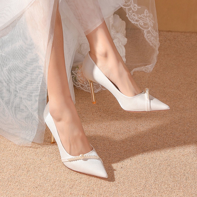 Giày Cao Gót Mũi Nhọn Thời Trang Nữ Size 34-39 2 Kiểu