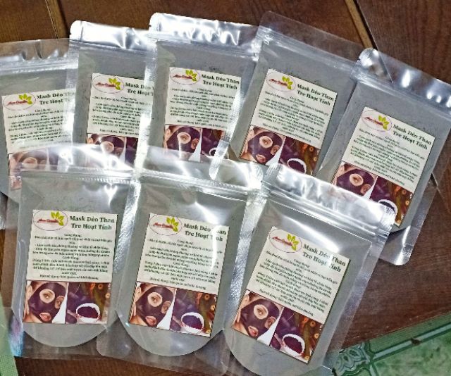Mặt nạ dẻo than tre hoạt tính handmade 100g thải độc trắng da