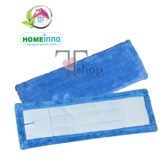 Miếng Lau Nhà 40cm Thay Thế Vải Microfiber San Hô Kiểu Cài Homeinno