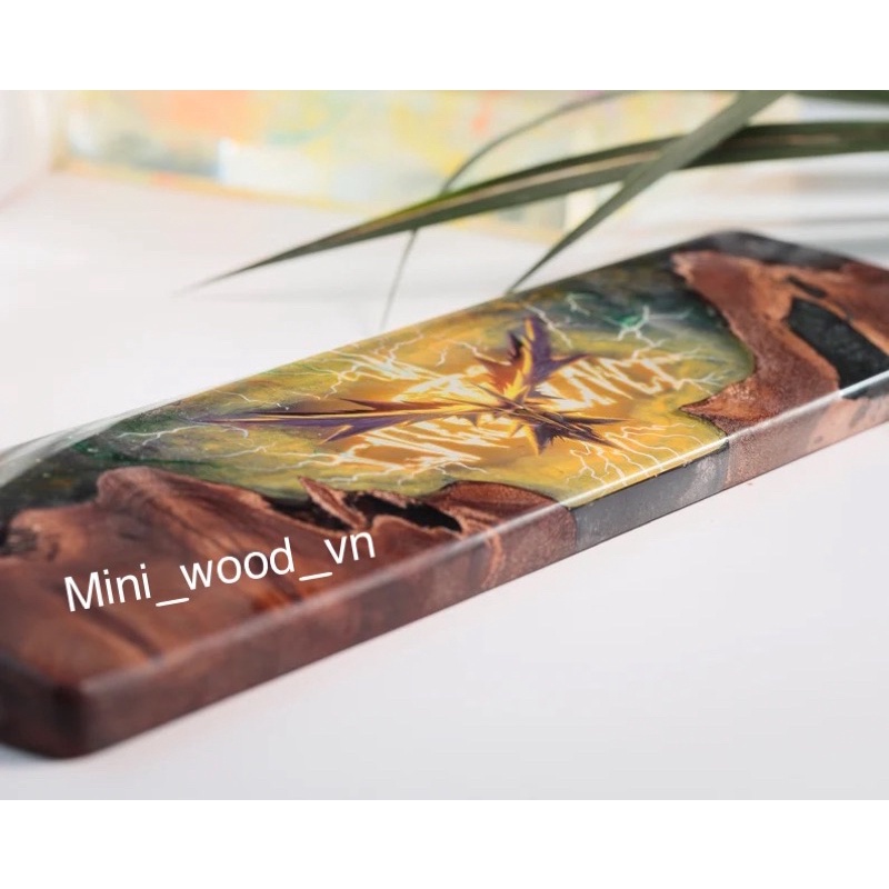 Kê tay gỗ resin Pokemon Zapdos.Wrist rest Pokemon Zapdos.Artisan