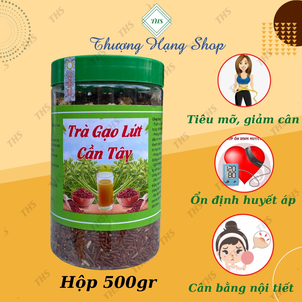 [500g] Trà Cần Tây Gạo Lứt Thanh Lọc Cơ Thể, Giảm Cân Hiệu Quả, Hỗ trợ ngủ ngon, giảm stress