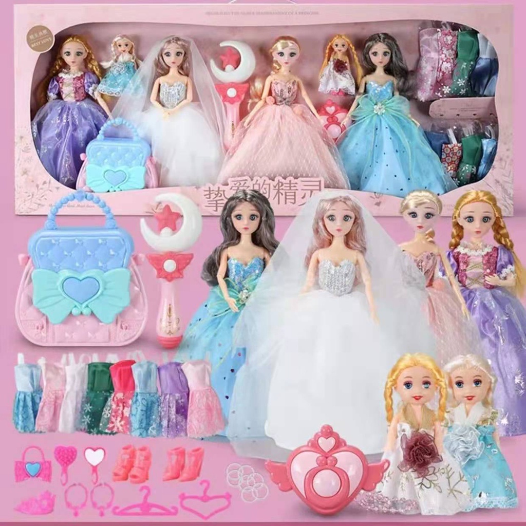 Bộ búp bê barbie, trẻ em cô gái, Đồ chơi mô phỏng ngôi nhà công chúa，quà tặng sinh nhật đẹp❤️giao hàng ngay❤️