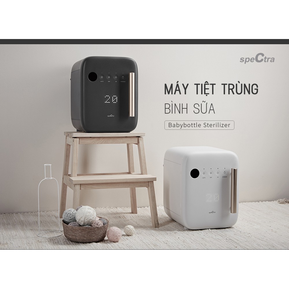 Máy tiệt trùng bình trữ sữa có sấy khô bằng tia UV Spectra - Máy tiệt trùng bằng tia UV