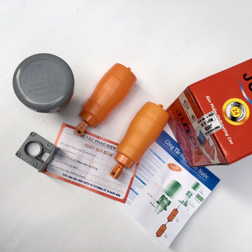 Phao điện Juton ST-80AB Việt Nam, b.h 2 năm, phao chống tràn bể nước, công tắc tự động