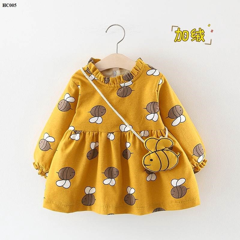 Áo mùa thu kiểu dáng baby doll họa tiết chú ong xinh HC005