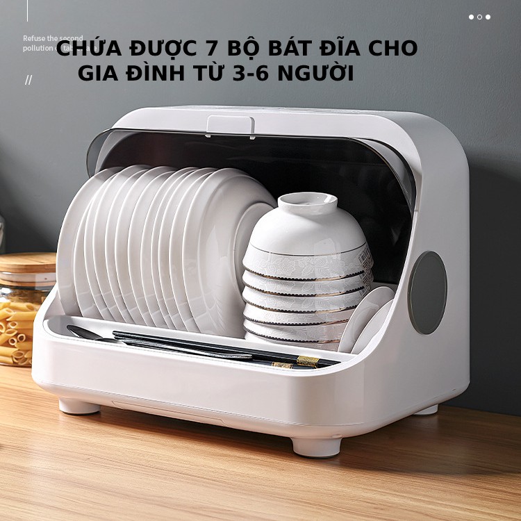 Tủ đựng bát đĩa khử trùng bằng tia UV⭐🍀💫 giúp diệt 99,9% vi khuẩn⭐🍀💫 - Giá úp bát có nắp đậy chống bụi bẩn⭐🍀💫 | BigBuy360 - bigbuy360.vn