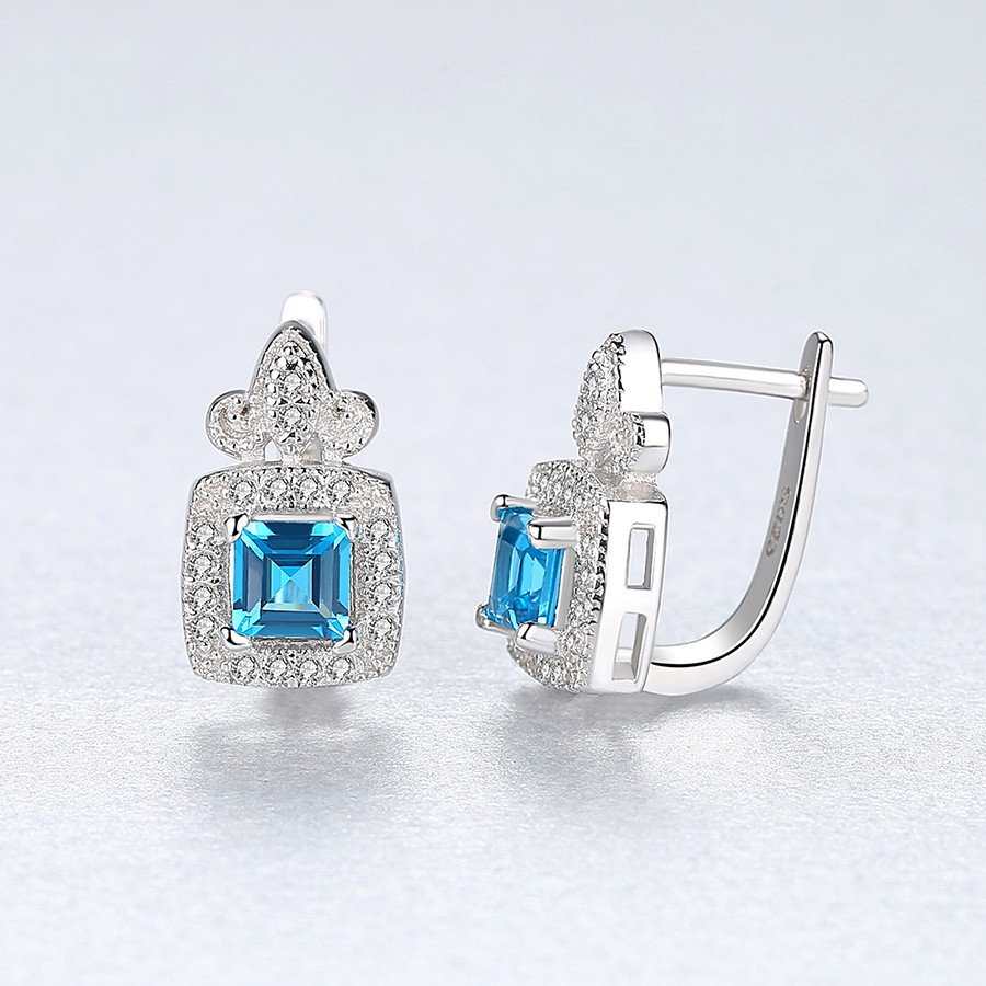 Bông Tai Bạc Nữ Bạc S925 Đính Đá Cực Xinh Cho Nữ B2399 -Bảo Ngọc Jewelry