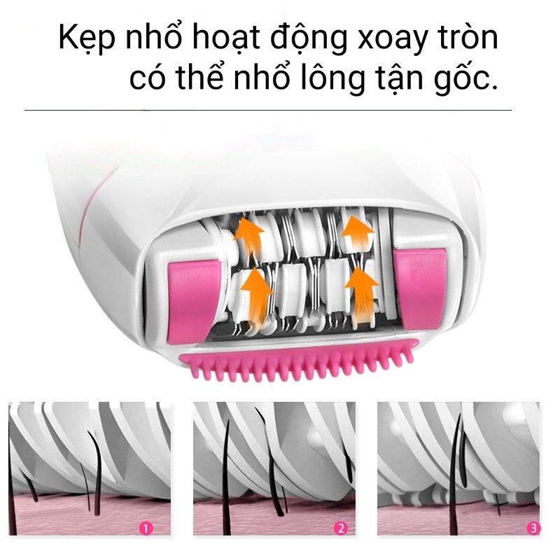 Máy wax lông nách Kemei KM-189A, nhổ lông nách, nhíp nhổ lông nách, lông chân tay hàng chính hãng