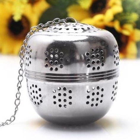 Bóng lọc trà, lọc gia vị, thảo mộc bằng inox cao cấp không gỉ, có dây treo tiện lợi