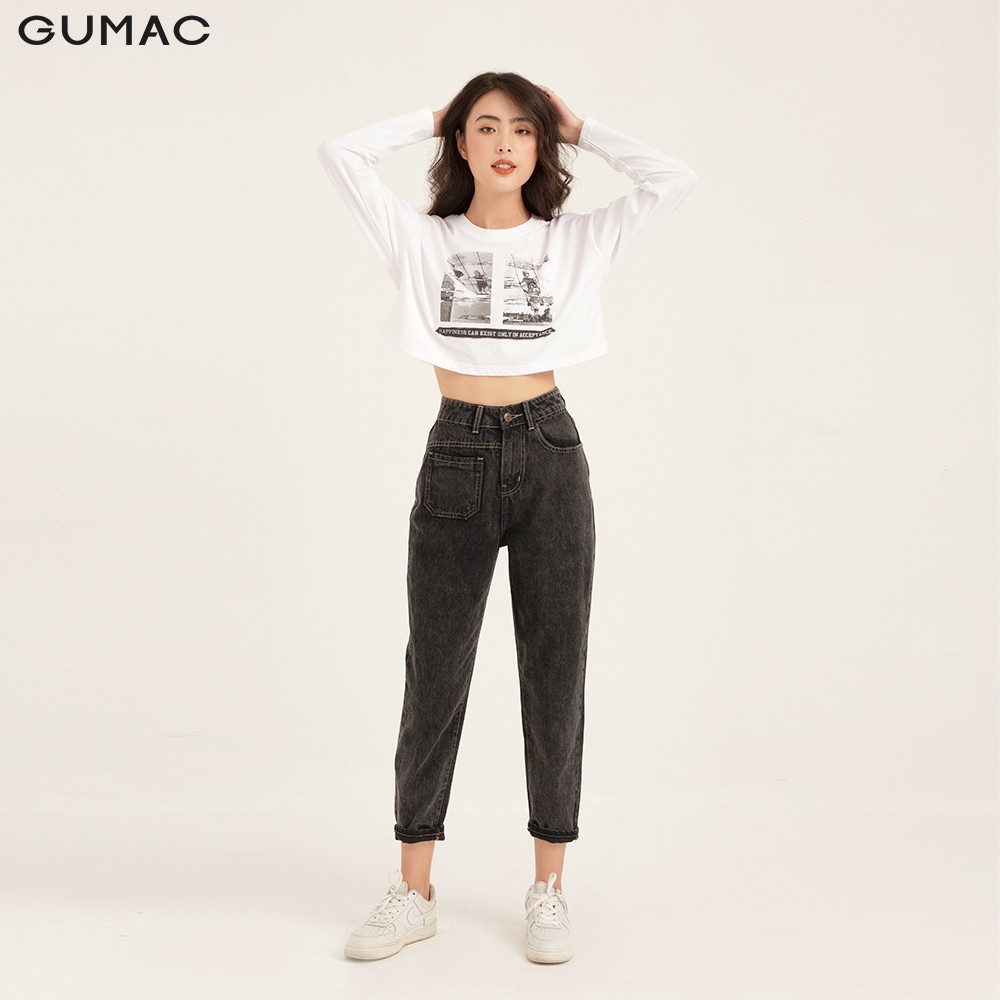 [Mã WABRGU giảm 50k đơn từ 0đ] Áo thun nữ tay dài croptop GUMAC đủ màu đủ size, phong cách năng động trẻ trung ATB1122 | BigBuy360 - bigbuy360.vn