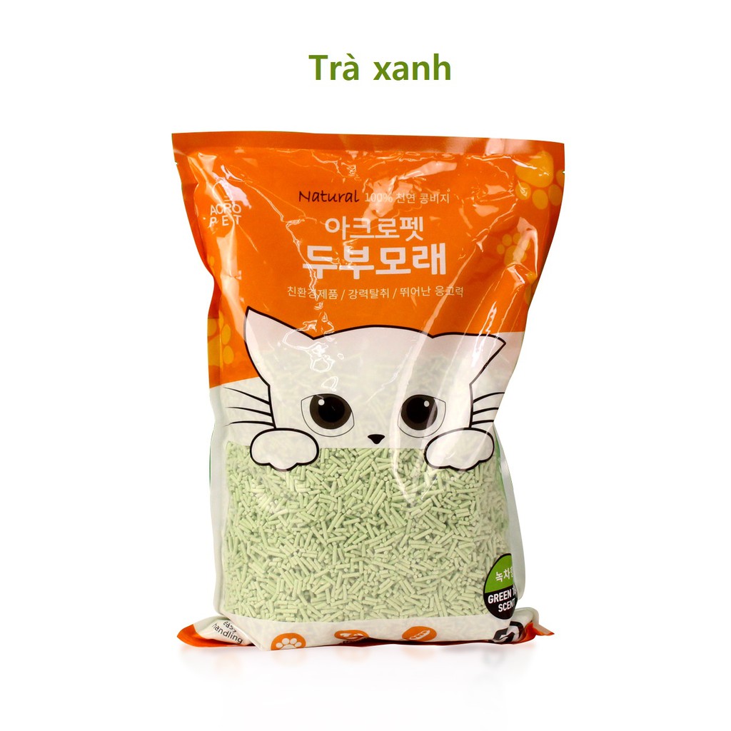 Cát vệ sinh mèo đậu nành ACROPET hương Oải hương/ Trà xanh 5L - Có sỉ SLL