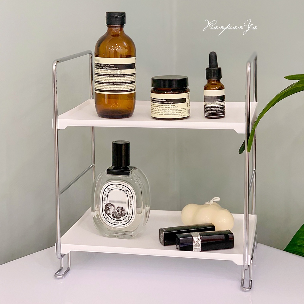 Kệ đựng mỹ phẩm 2 tầng tiện dụng, kệ nhà tắm Oron siêu xinh