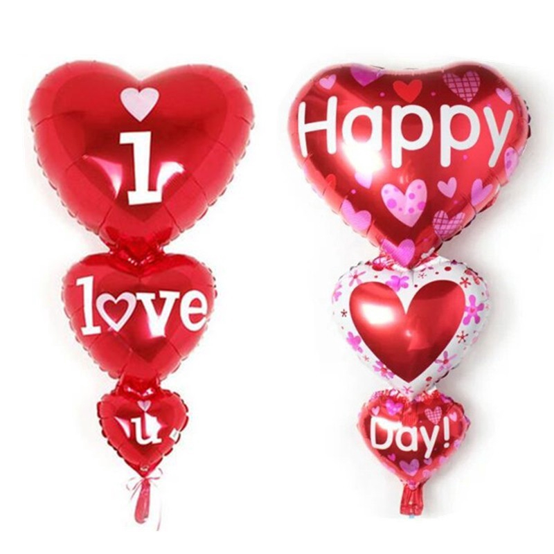 (Hàng có sẵn) Bong bóng hình trái tim khắc chữ I Love You làm quà tặng valentine