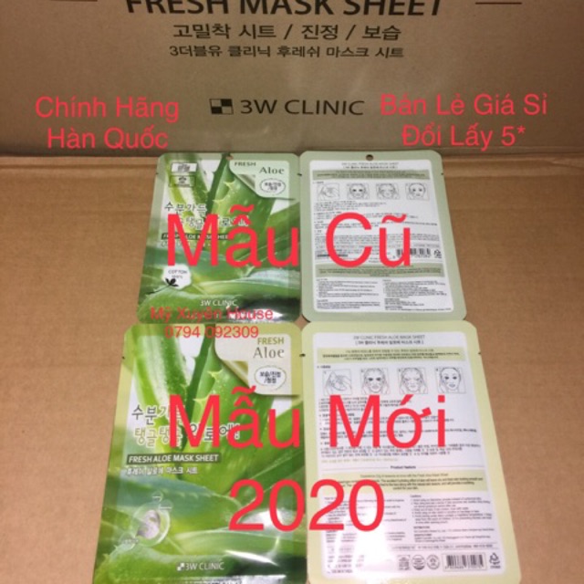 [CAM KẾT CHÍNH HẢNG]Mặt Nạ Nha Đam 3W Clinic Chính Hãng Hàn Quốc