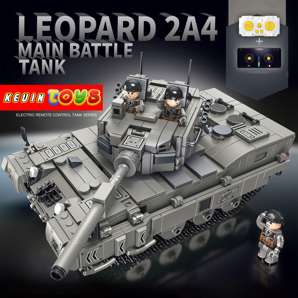 Đồ Chơi Lắp Ráp Kiểu LEGO Army Xe Tăng Tank Type 99,Leopard,T90 Tiger Điều Khiển RC No.676001 Với 1100+ PCS