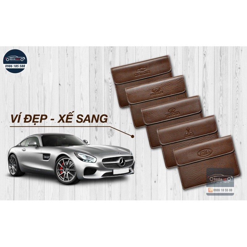 Ví Da Đựng Giấy Tờ Đăng Kiểm IN LOGO Hãng Xe BMW Sang Trọng