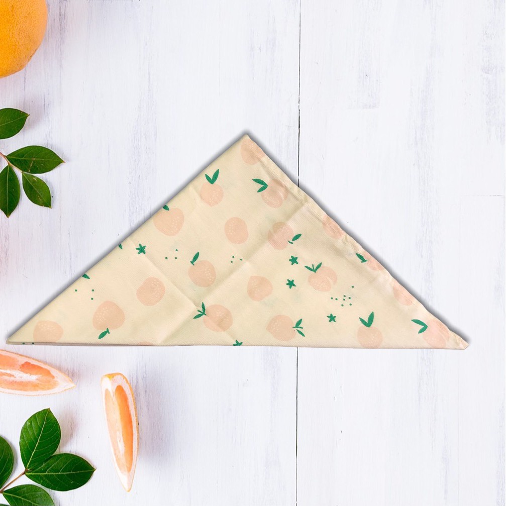 Khăn Bandana buộc cổ, buộc đầu họa tiết HOA QUẢ xinh xắn QO-BAN03