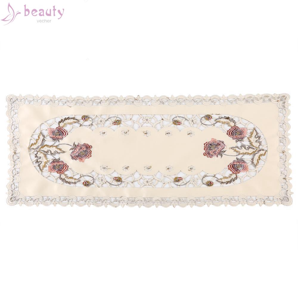 Khăn trải bàn đực ren bằng nhựa dùng cho trang trí kích thước 40*85cm