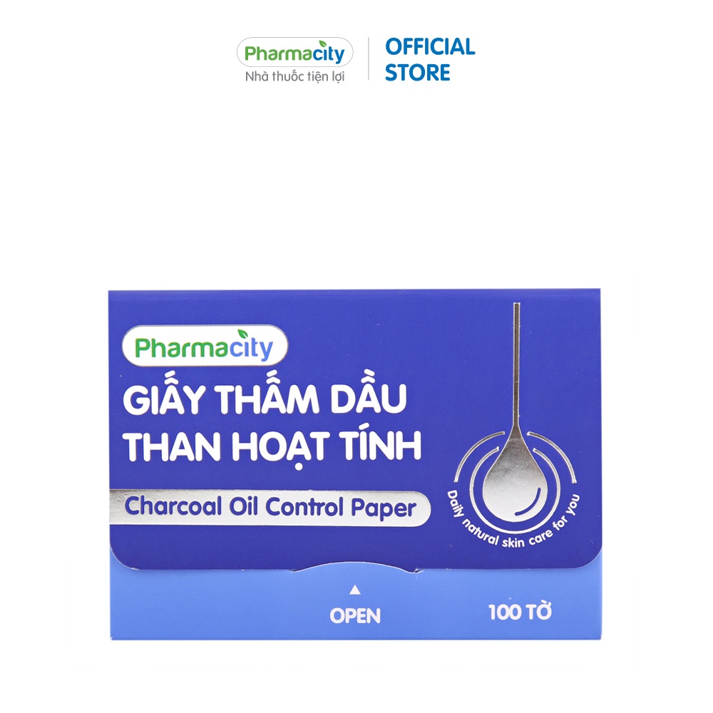 Giấy thấm dầu cơ bản / than hoạt tính Pharmacity (100 tờ/gói)