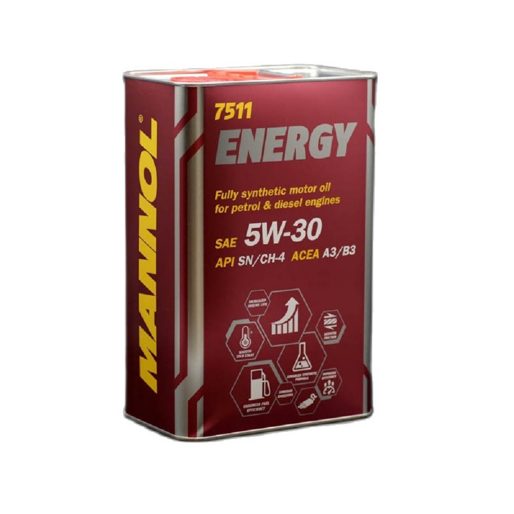 { XE TAY GA } Nhớt MANNOL 7511 Energy 5W-30 1Lít  Tổng Hợp Toàn Phần Chứa Ester Thương hiệu và nhập khẩu từ Đức.