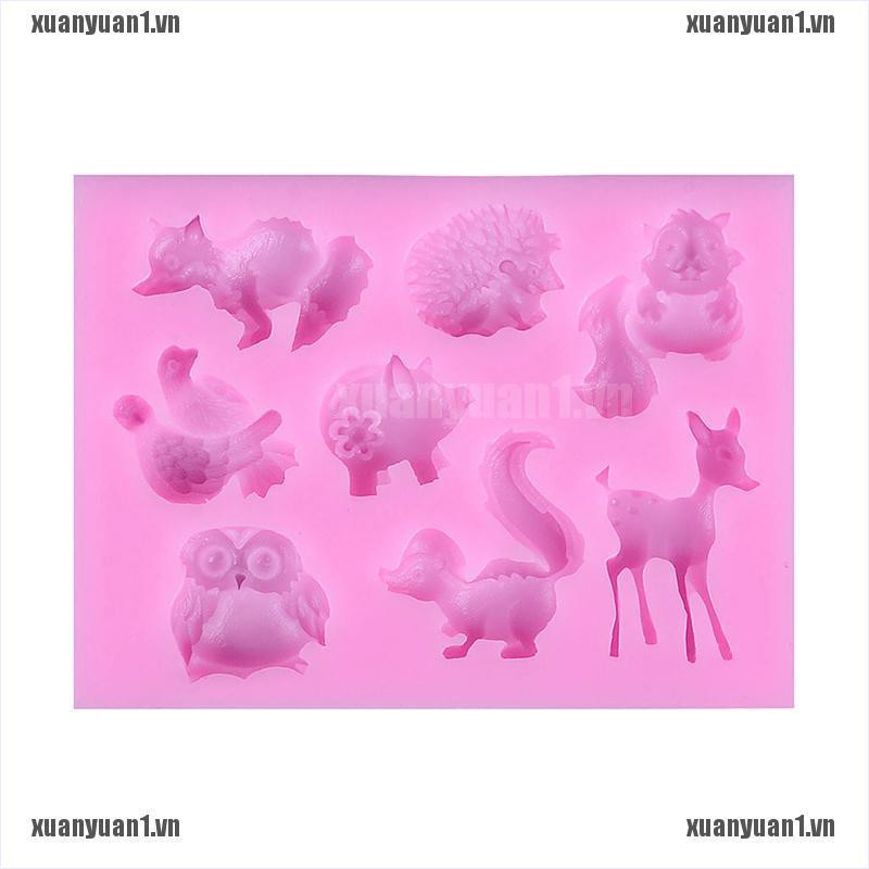 [XUANYUAN1] Khuôn Silicone Làm Bánh Thủ Công Trang Trí Hình Động Vật Phục Sinh