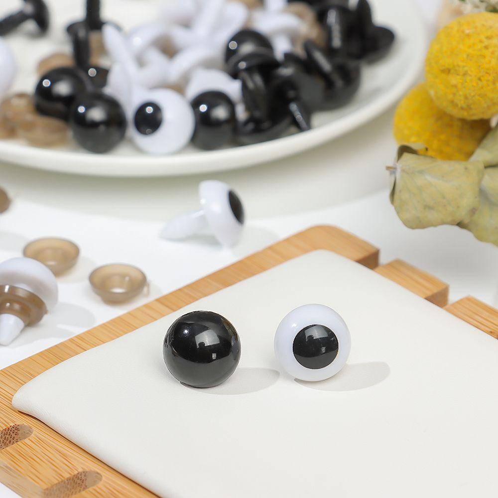 Set 20 / 10 Cặp Mắt Nhựa Trắng / Đen Cho Búp Bê BJD DIY