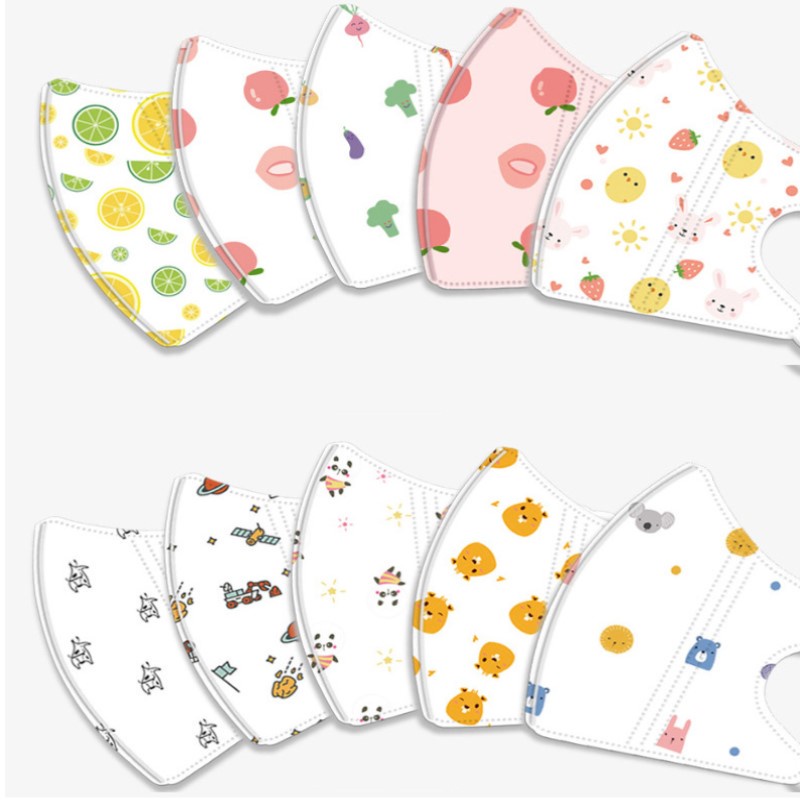 Set 10 Khẩu Trang 3D Sử Dụng Một Lần Dành Cho Trẻ Em 1 Tuổi Từ 0-3 Tuổi 000 Tuổi
