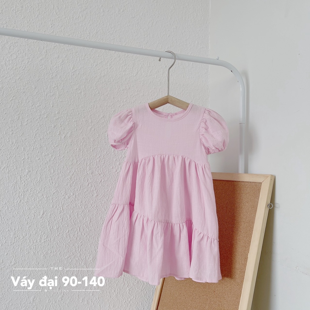 -Jee kids- Váy đầm thô mềm tay phồng babydoll dễ thương cho bé yêu