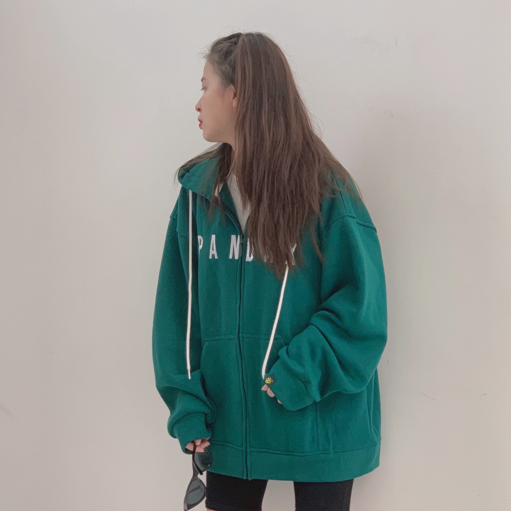 Hoodie zip nam nữ PANDAX , áo khoác nỉ chân cua unisex basic , form rộng local brand