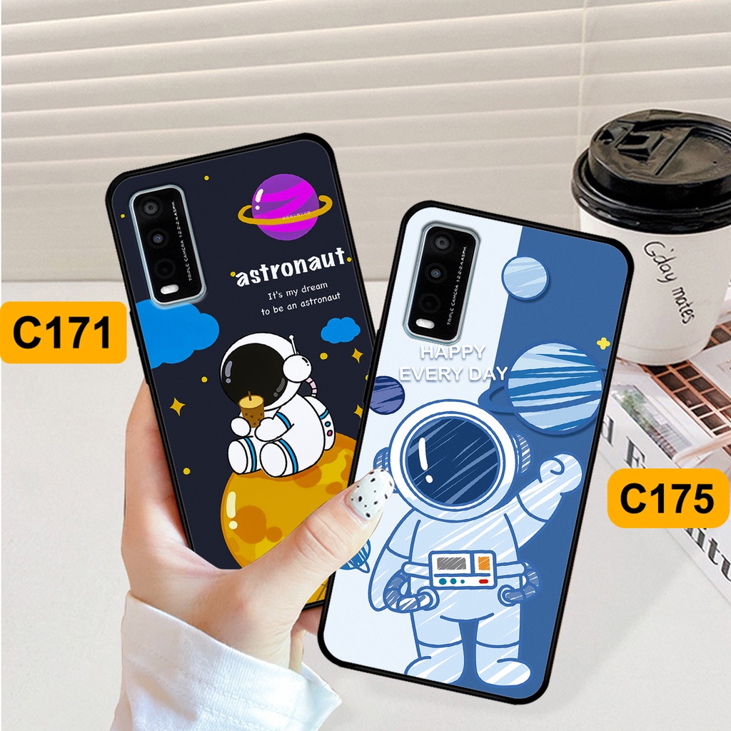 Ốp Vivo Y20 - Y20s - Y12s in hình astronaut, phi hành gia vũ trụ hottrend, độc đáo, cá tính.