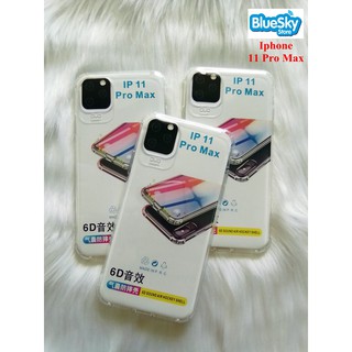 Ốp lưng Iphone 11 Pro Max chống sốc 4 góc 6D trong suốt dẻo