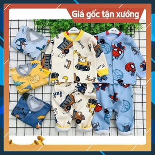Bộ nỉ bông cài cúc Thu đông Siêu ấm cho bé