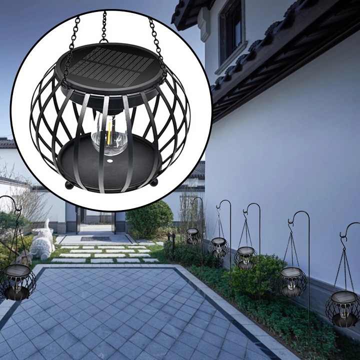 Đèn năng lượng mặt trời hình bí ngô siêu sáng