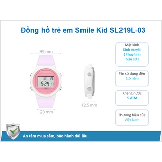 Đồng hồ trẻ em Smile Kid SL219L-03 -BH chính hãng, bền bỉ với những va chạm thường ngày, thiết kế hiệ thumbnail