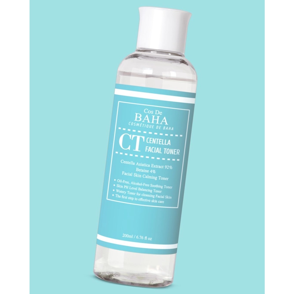 NƯỚC CÂN BẰNG DA CHIẾT XUẤT RAU MÁ HỖ TRỢ PHỤC HỒI DA HIỆU QUẢ COS DE BAHA CT CENTELLA FACIAL TONER 200ML - 9678