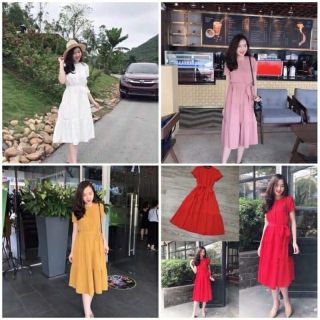 Đầm Maxi 3 Tầng Dáng Suông - Váy Maxi đi biển