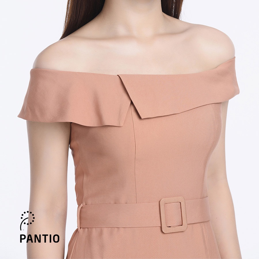 Đầm dạo phố thiết kế hở vai FDP32559 - PANTIO