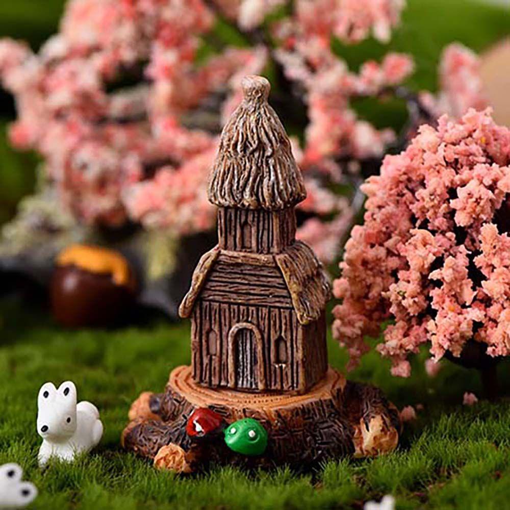 YIYU Mô Hình Lâu Đài Knickknacks Dùng Trang Trí Vườn DIY