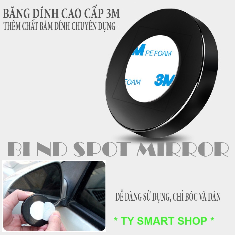 [ Bộ 2 Chiếc] Gương Soi Điểm Mù Ô Tô Xe Hơi Xoay 360