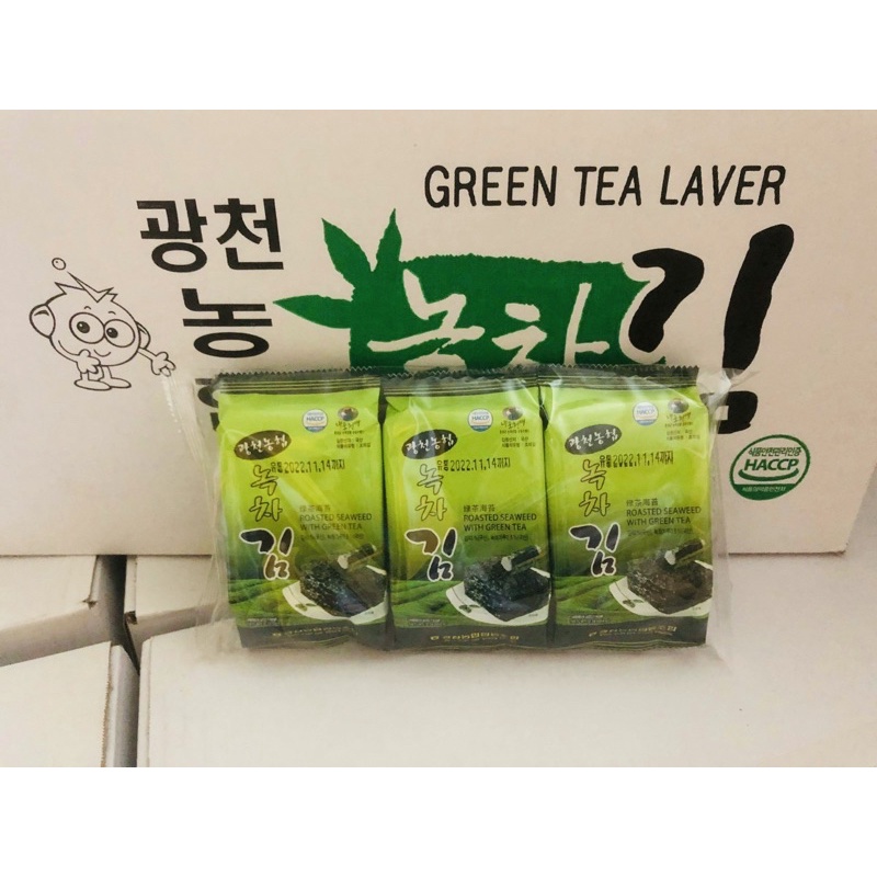 Lốc 3 gói rong biển ăn liền Godbawee Green Sonka 5gr